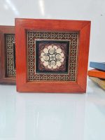 تابلو کاشی کاری دور چوبی سایز ۱۵×۱۵ - Image 4