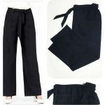 شلوار تنسل نخی زنانه مشکی - Image 2