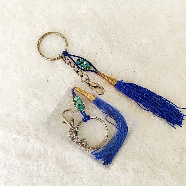 جاسویچی منگوله دار فیروزه