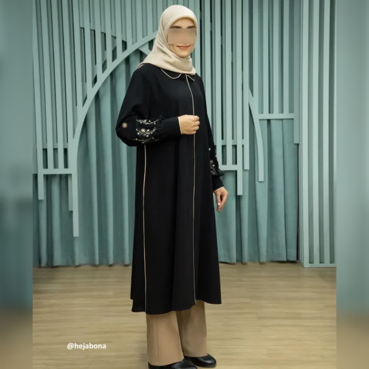 مانتو وفا رنگ مشکی - 1